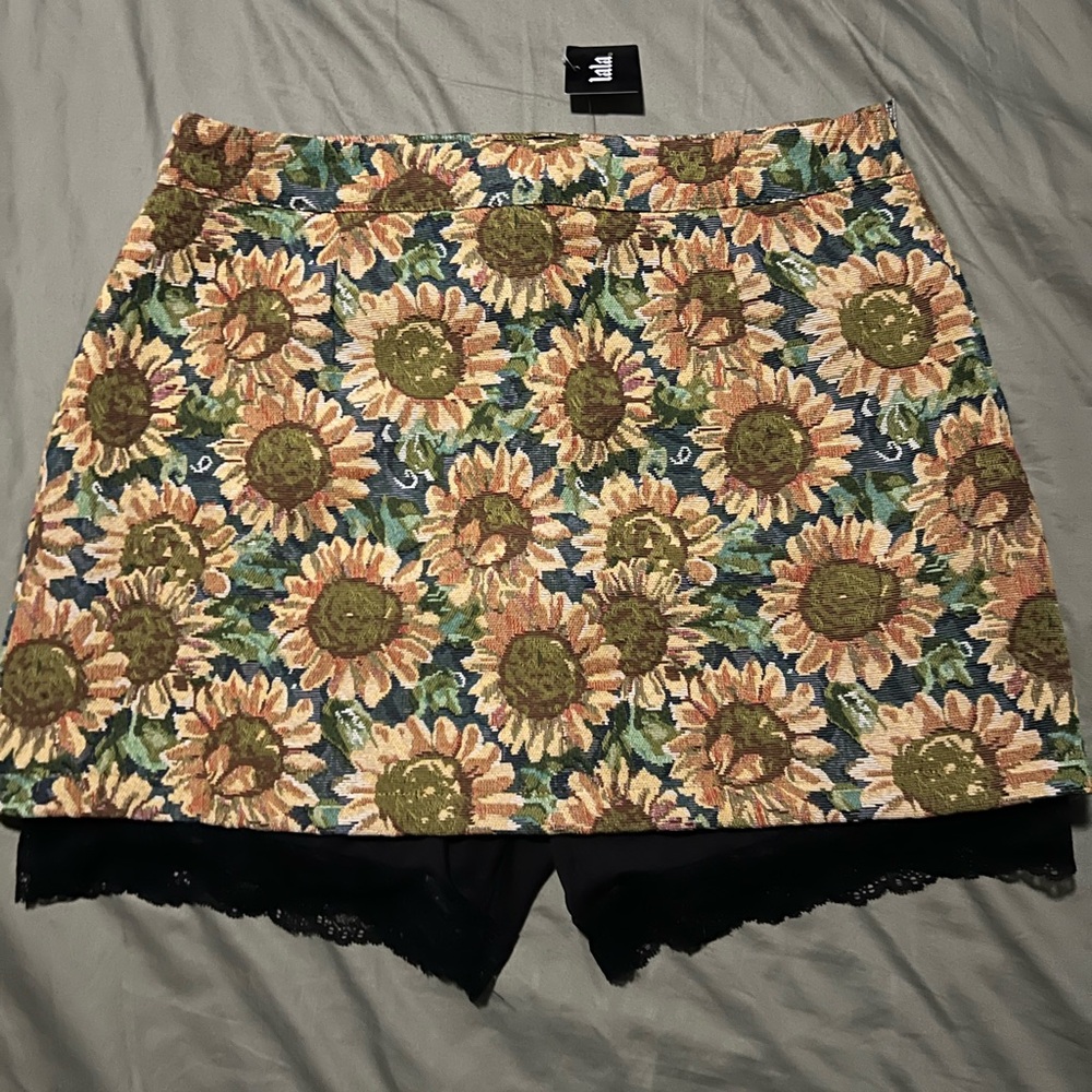 Dressed in LALA Sunflower Mini Skirt